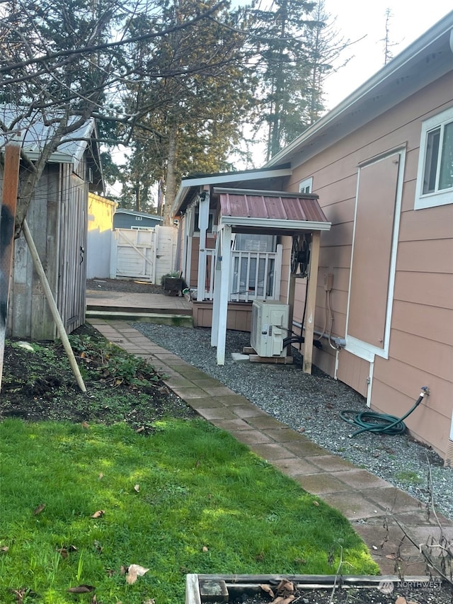 view of yard featuring ac unit