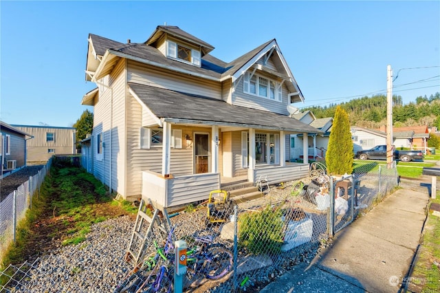 view of front of home with covered porch