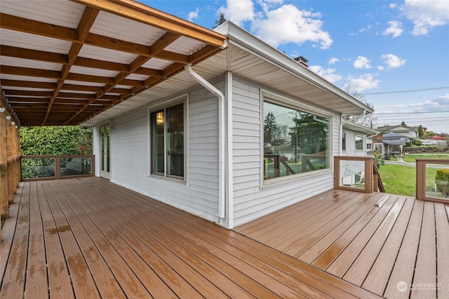 view of wooden terrace