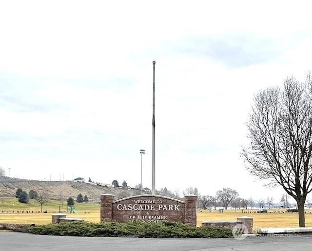 view of community sign