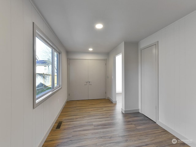 entryway featuring wood-type flooring