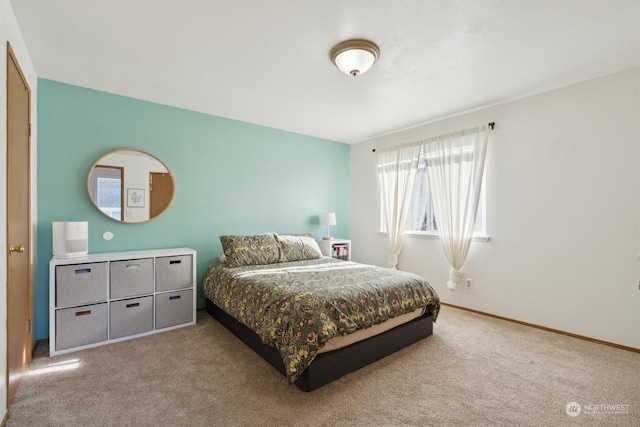 view of carpeted bedroom