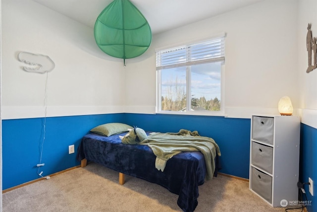 bedroom with carpet floors