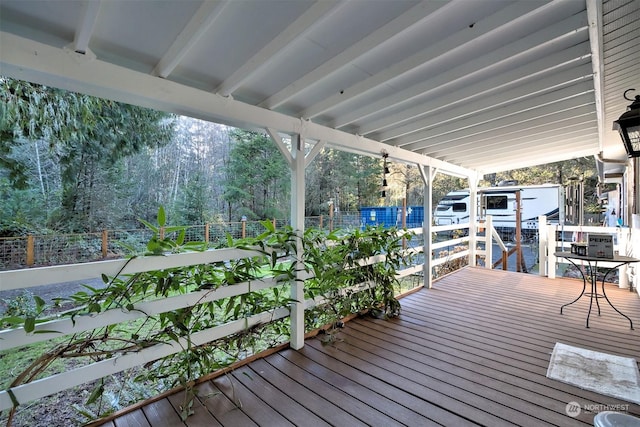 view of wooden terrace