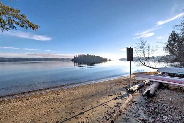 property view of water with a view of the beach