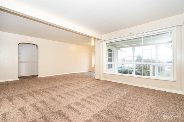 view of carpeted spare room