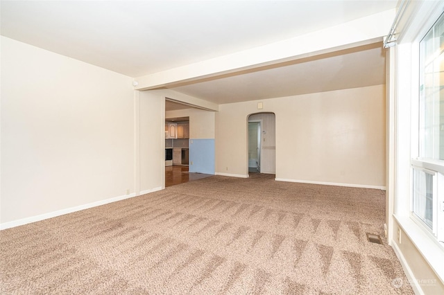 view of carpeted empty room