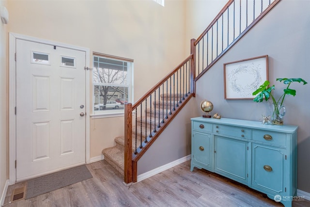 entryway featuring light wood-type flooring