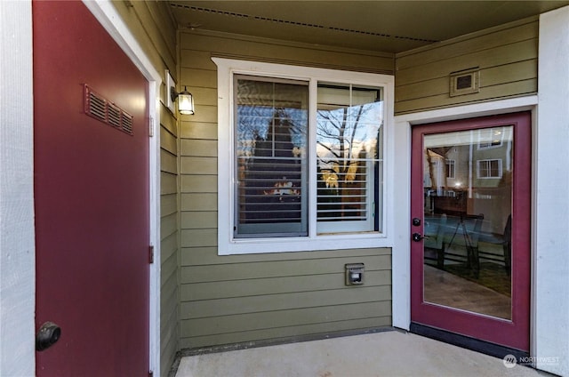 view of doorway to property