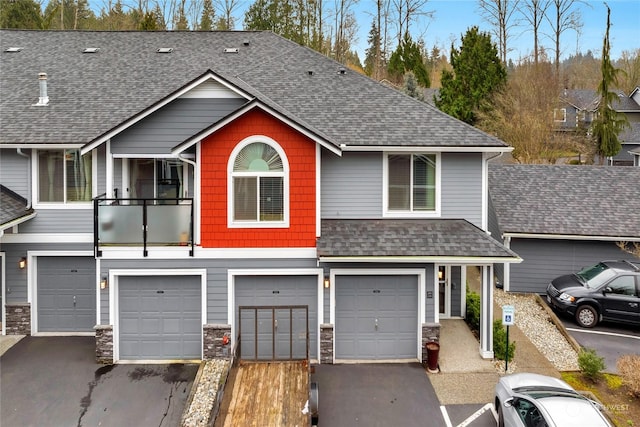 view of property featuring a garage