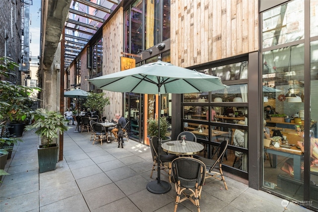 view of patio / terrace with a pergola