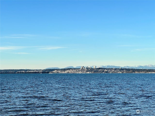 property view of water featuring a mountain view