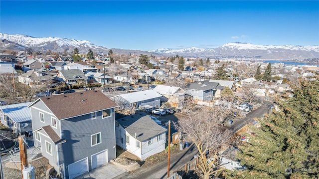 aerial view featuring a mountain view