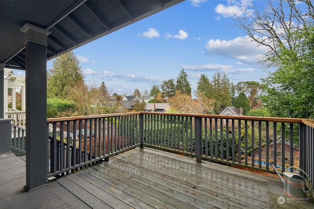 view of wooden terrace