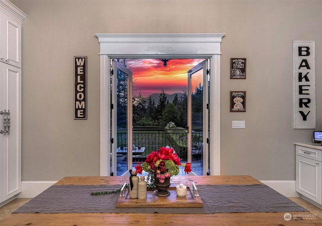 view of dining room