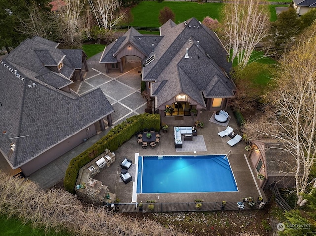 birds eye view of property