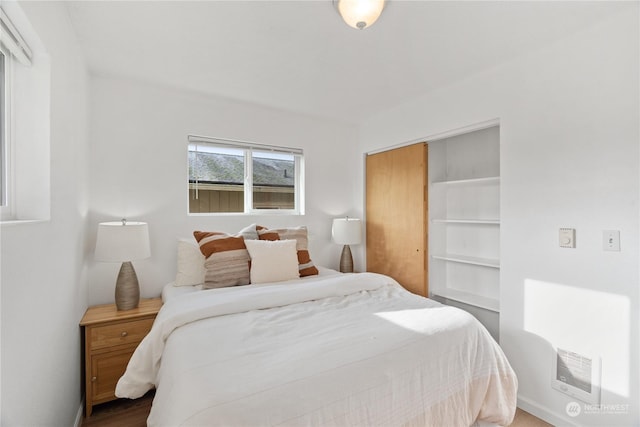 bedroom featuring a closet