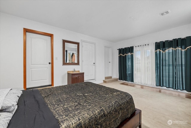 view of carpeted bedroom