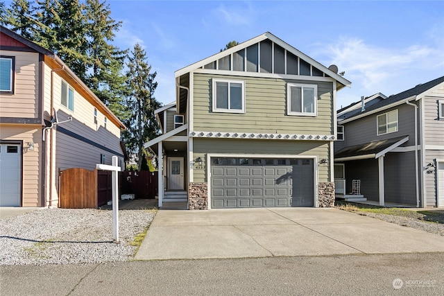 front facade featuring a garage