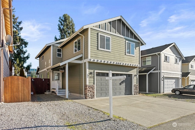 front facade featuring a garage