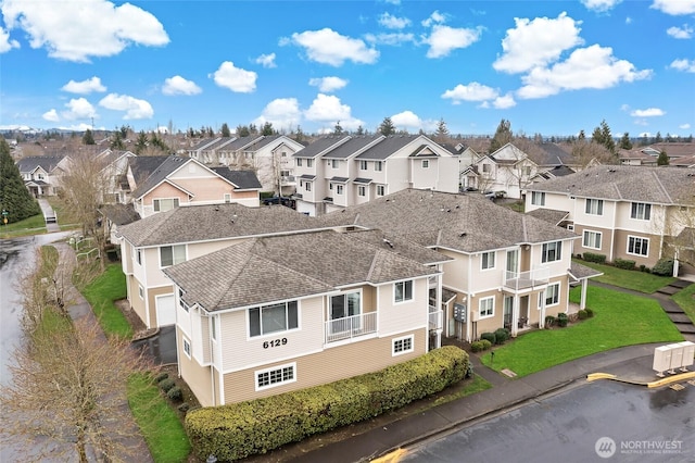 bird's eye view featuring a residential view