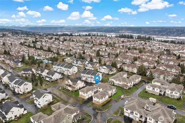 bird's eye view with a residential view