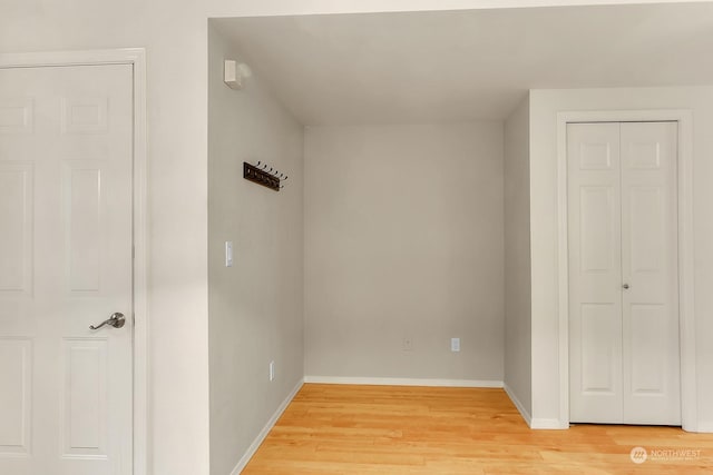 unfurnished bedroom with light hardwood / wood-style floors