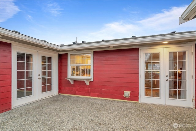 exterior space with french doors