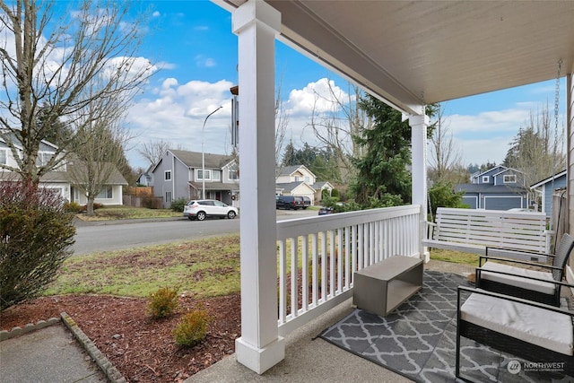 view of patio with a porch