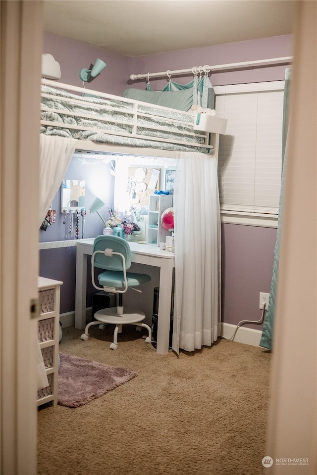 bedroom with carpet flooring