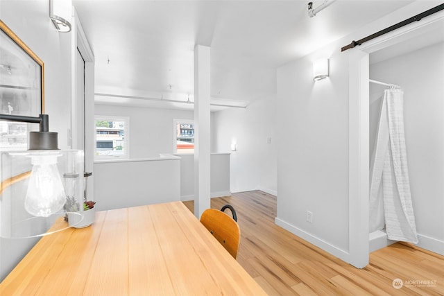 interior space featuring hardwood / wood-style flooring