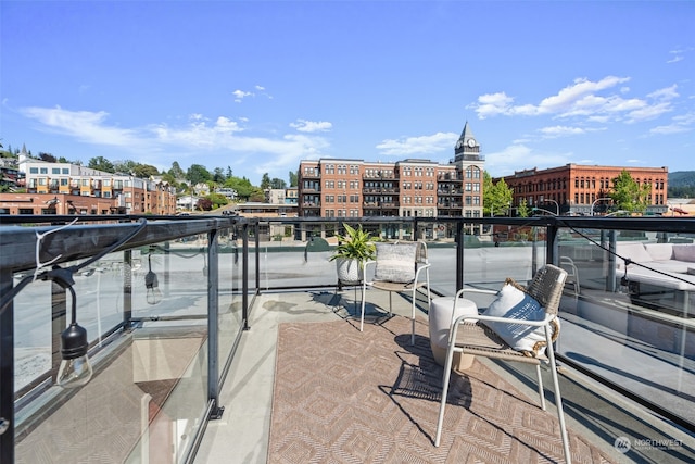 view of patio / terrace featuring a balcony