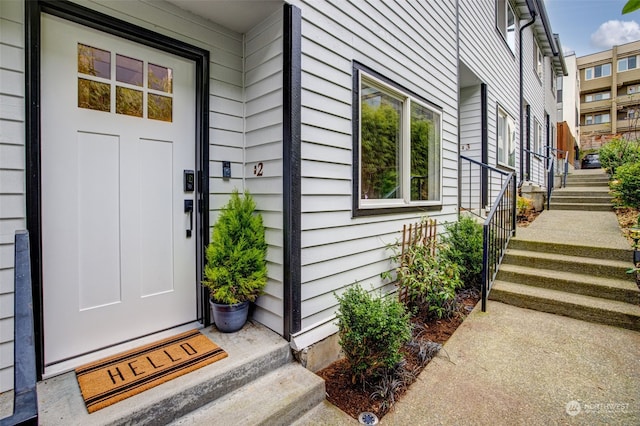 view of doorway to property