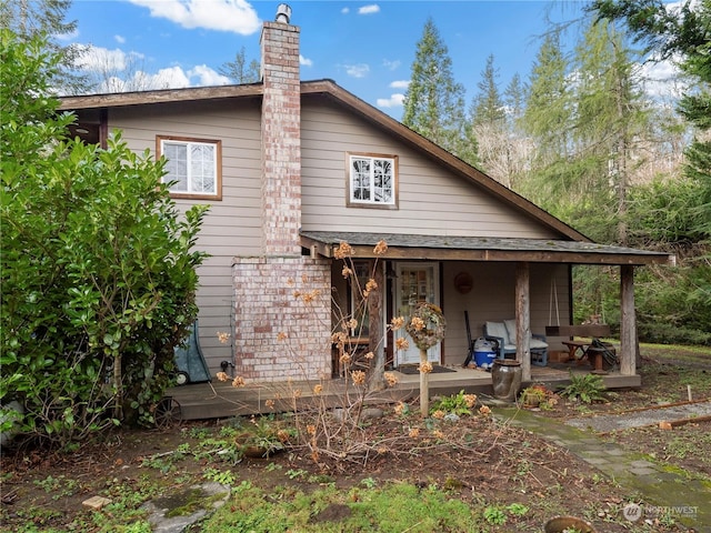 view of rear view of property