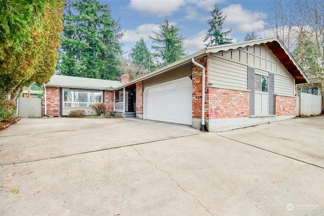 ranch-style house with a garage