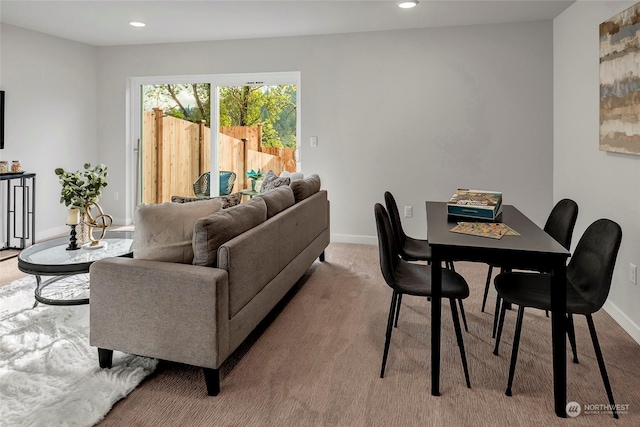 view of carpeted living room