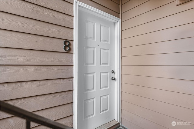 view of doorway to property