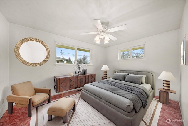 bedroom with ceiling fan