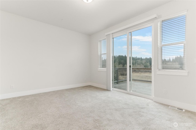 view of carpeted empty room