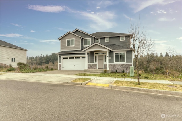 view of front of house featuring a garage