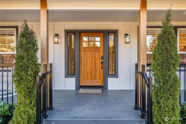 view of doorway to property