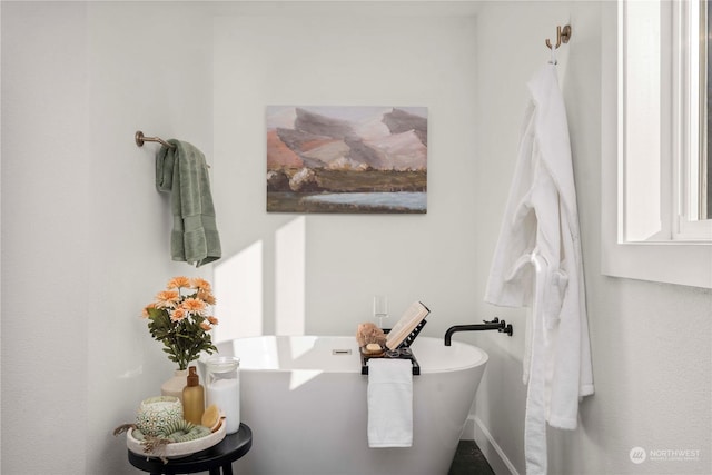 bathroom featuring a bathing tub