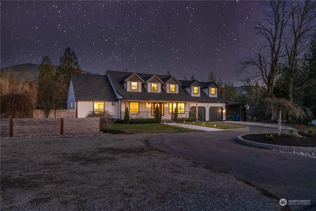 view of cape cod home