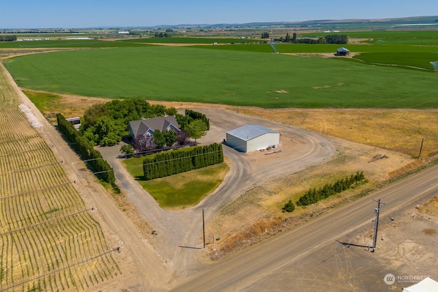 drone / aerial view with a rural view