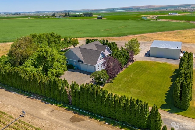 bird's eye view featuring a rural view