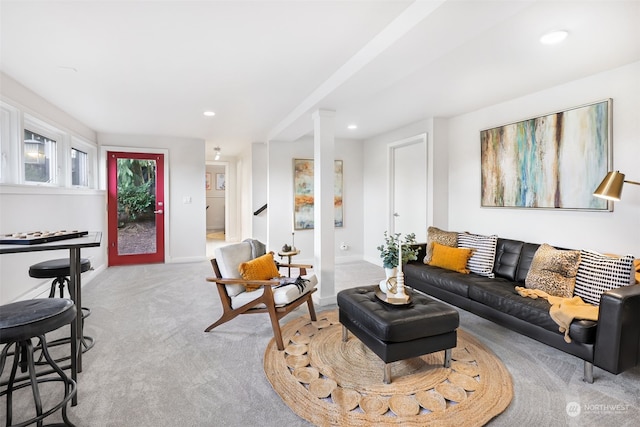 view of carpeted living room