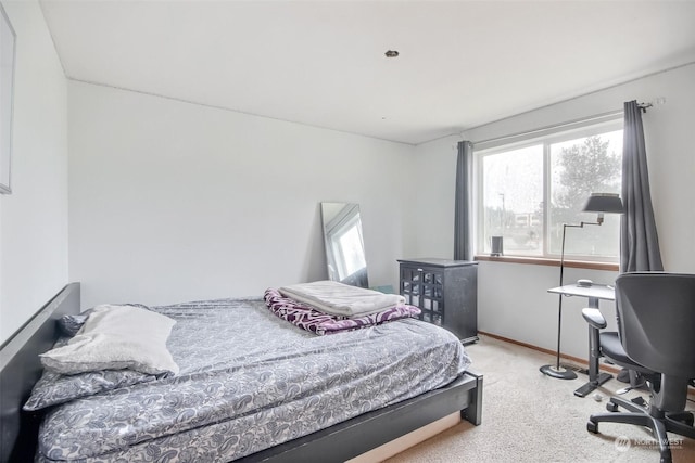 carpeted bedroom with multiple windows