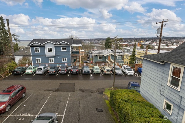 view of parking / parking lot