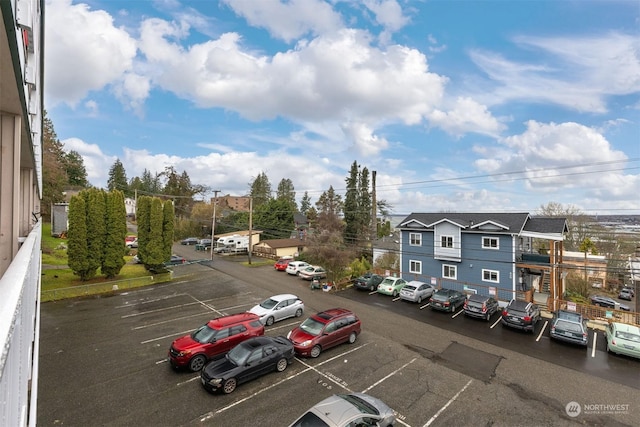 view of parking / parking lot