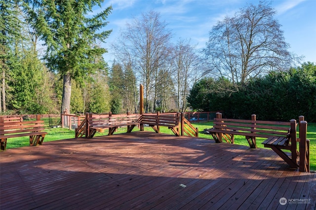 view of wooden deck